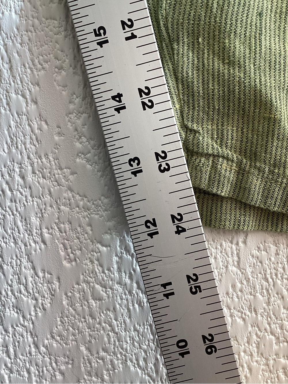 Somewhat Funky Liz & Jane Linen Pants Large Green Stripe Cropped Artsy USA - Picture 13 of 14